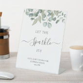Eucalyptus Greenery Wedding Sparkle Sign 台座サイン (インサイチュ)