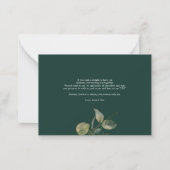 Eucalyptus Hand-Lettered Wedding Thank You Mini ノートカード (裏面)