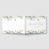 Eucalyptus  Handwriting Script Bridal Shower ゲストブック (全面)