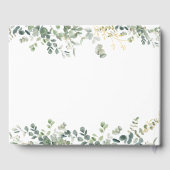 Eucalyptus  Handwriting Script Bridal Shower ゲストブック (裏面)