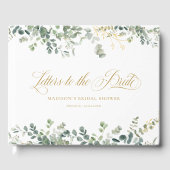 Eucalyptus  Handwriting Script Bridal Shower ゲストブック (正面)