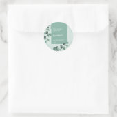 Eucalyptus Herbal Tea Business Label ラウンドシール (バッグ)