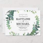 Eucalyptus Herbal Wedding  beautifully painted 招待状 (正面)