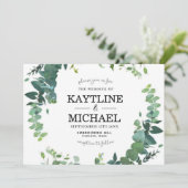 Eucalyptus Herbal Wedding  beautifully painted 招待状 (スタンド正面)