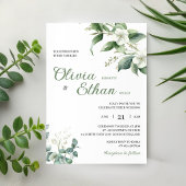 Eucalyptus Jasmine Botanical Wedding Invitation 招待状