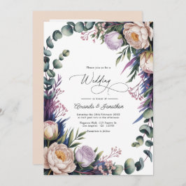 Eucalyptus, Lavender & Champagne Blush Wedding 招待状