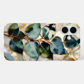 Eucalyptus Leaf Stained Glass Phone Case Case-Mate iPhoneケース (裏面 (横))