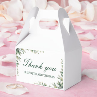 Eucalyptus leaves botanical wedding favour box フェイバーボックス