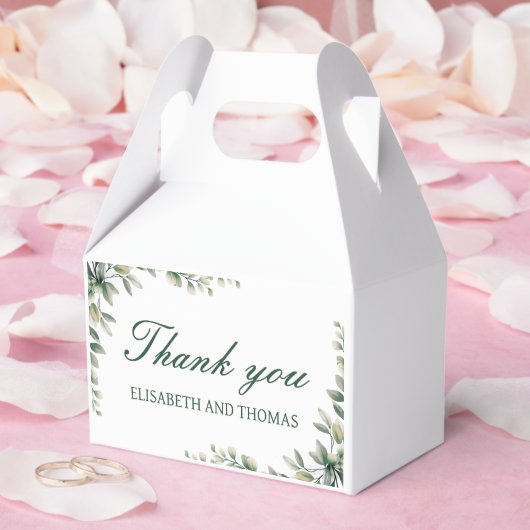 Eucalyptus leaves botanical wedding favour box  フェイバーボックス (ウェディング)