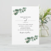 Eucalyptus Leaves Greenery  招待状 (スタンド正面)