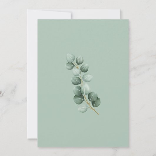 Eucalyptus Leaves Greenery  招待状 (裏面)