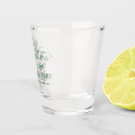 Eucalyptus Leaves Greenery Wedding  ショットグラス (右)