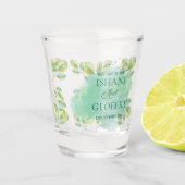 Eucalyptus Leaves Greenery Wedding  ショットグラス (正面)