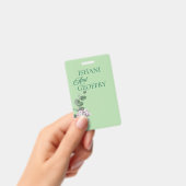 Eucalyptus Leaves Greenery Wedding  バッジ (手持ち)