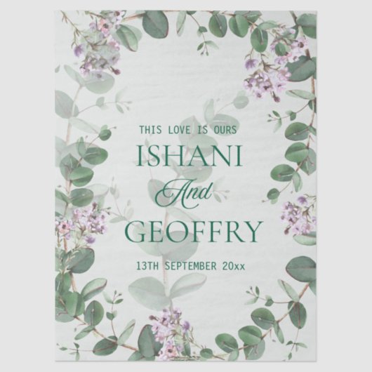 Eucalyptus Leaves Greenery Wedding 薄葉紙 (正面)