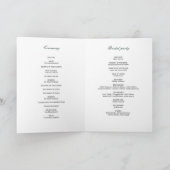 Eucalyptus leaves modern wedding programme  プログラム (内部)