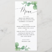Eucalyptus Leaves Wedding | Watercolor Botanical メニュー (正面)