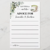 Eucalyptus Matcha Advice for Couple Shower Card チラシ (正面)