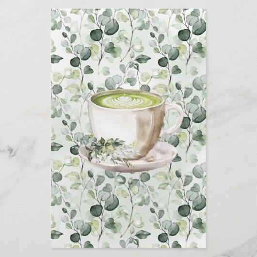 Eucalyptus Matcha Advice for Couple Shower Card チラシ (裏面)