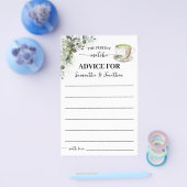 Eucalyptus Matcha Advice for Couple Shower Card チラシ (シングル)