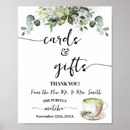 Eucalyptus Matcha Cards & Gifts Bridal Shower ポスター