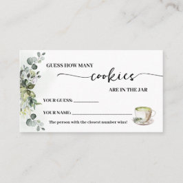 Eucalyptus Matcha How many Cookies Game Card プレイスカード