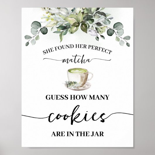 Eucalyptus Matcha How Many Cookies Shower Game ポスター (正面)