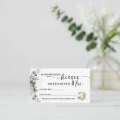 Eucalyptus Matcha How many Kisses for Mrs Card プレイスカード (スタンド正面)
