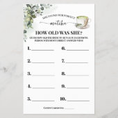 Eucalyptus Matcha How old was She Shower Game Card チラシ (正面)