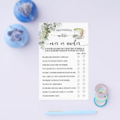 Eucalyptus Matcha Over or Under Shower Game Card チラシ (シングル)