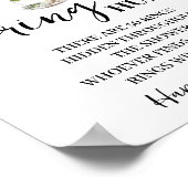 Eucalyptus Matcha Ring Hunt Bridal Shower Game ポスター (角)