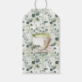 Eucalyptus Matcha Wedding Shower Favor tag ギフトタグ (裏面)