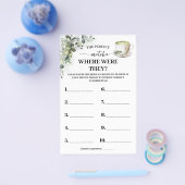 Eucalyptus Matcha Where Were They Shower Game Card チラシ (シングル)