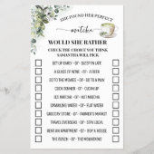 Eucalyptus Matcha Would She Rather Shower Game チラシ (正面)