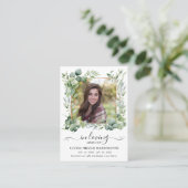 Eucalyptus Memorial Photo Funeral Card 名刺 (スタンド正面)