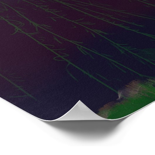 Eucalyptus Midnight Poster, impressionist art. ポスター (角)