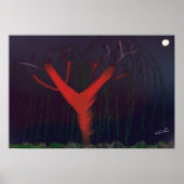 Eucalyptus Midnight Poster, impressionist art. ポスター (正面)