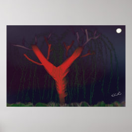 Eucalyptus Midnight Poster, impressionist art. ポスター