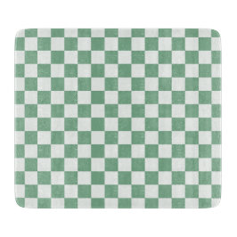 Eucalyptus mist checkerboard pattern カッティングボード