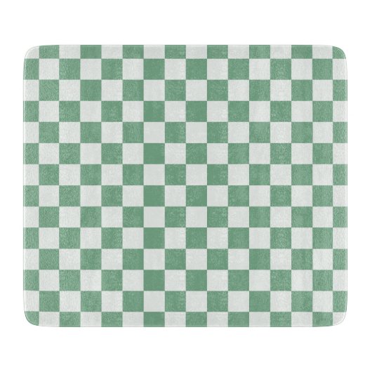 Eucalyptus mist checkerboard pattern カッティングボード (正面)