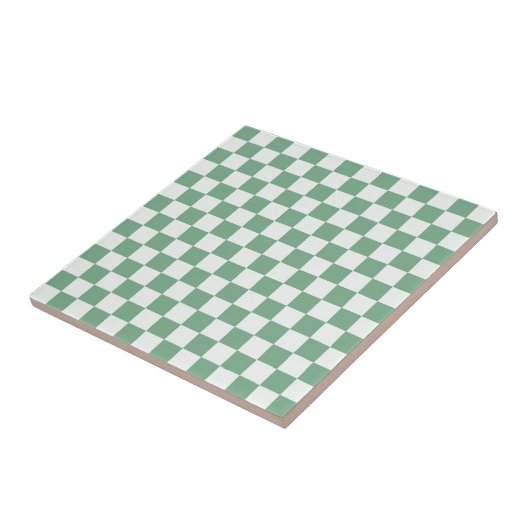 Eucalyptus mist checkerboard pattern タイル (側面)