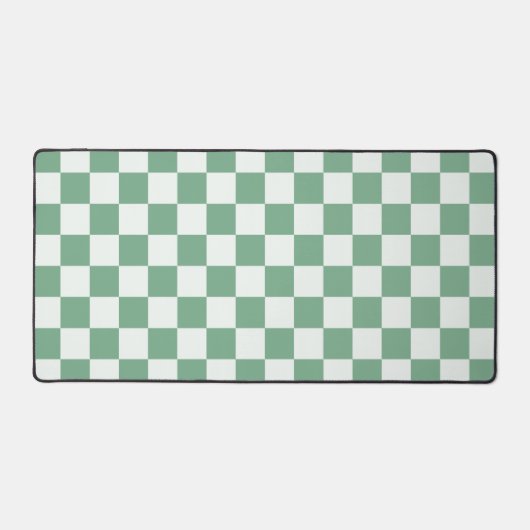 Eucalyptus mist checkerboard pattern デスクマット (正面)