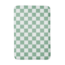 Eucalyptus mist checkerboard pattern バスマット
