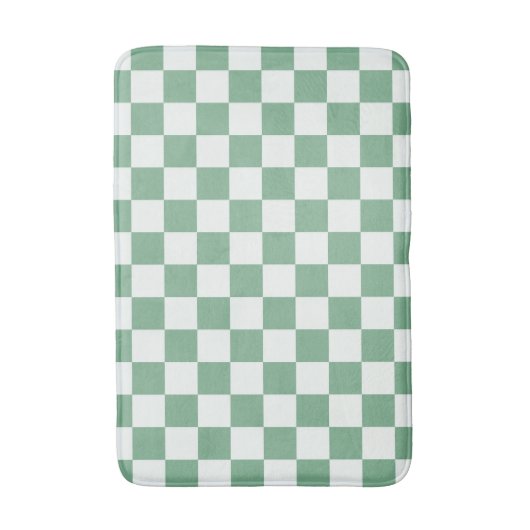 Eucalyptus mist checkerboard pattern バスマット (正面縦)