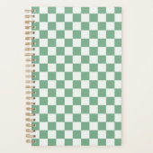 Eucalyptus mist checkerboard pattern プランナー手帳 (正面)