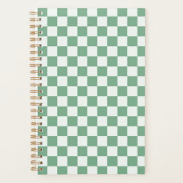 Eucalyptus mist checkerboard pattern プランナー手帳