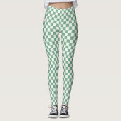Eucalyptus mist checkerboard pattern レギンス (正面)