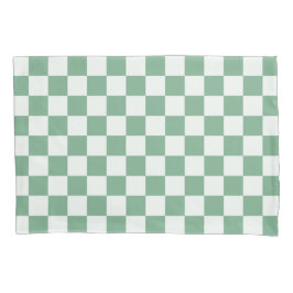 Eucalyptus mist checkerboard pattern 枕カバー