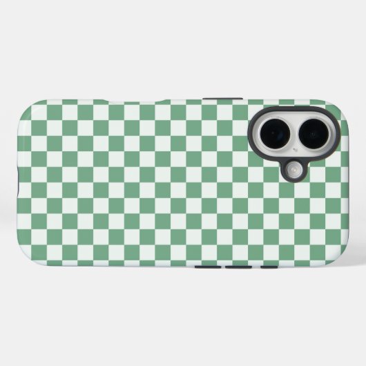 Eucalyptus mist checkerboard pattern Case-Mate iPhoneケース (裏面 (横))
