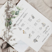 Eucalyptus Modern Icon Wedding Itinerary Program 便箋